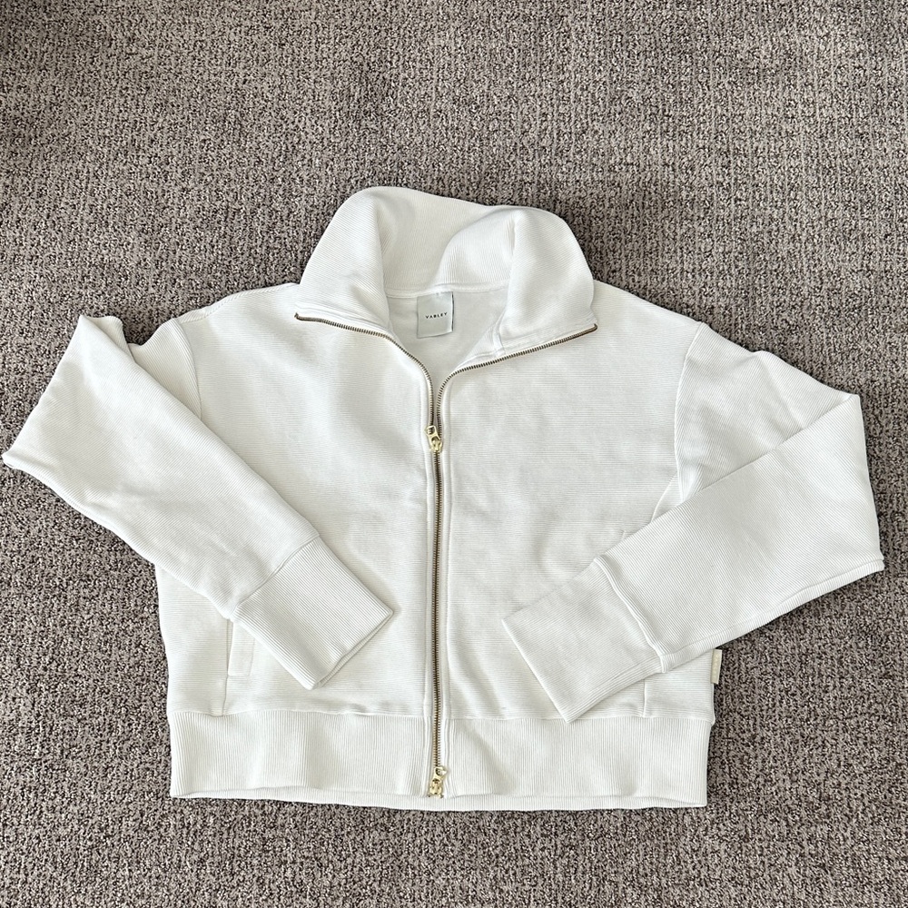 Varley Large White Zip-Up Jacket